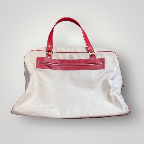 Kate Spade New York Dot Noel Canvas and Leather Tote - Picture 1 of 16